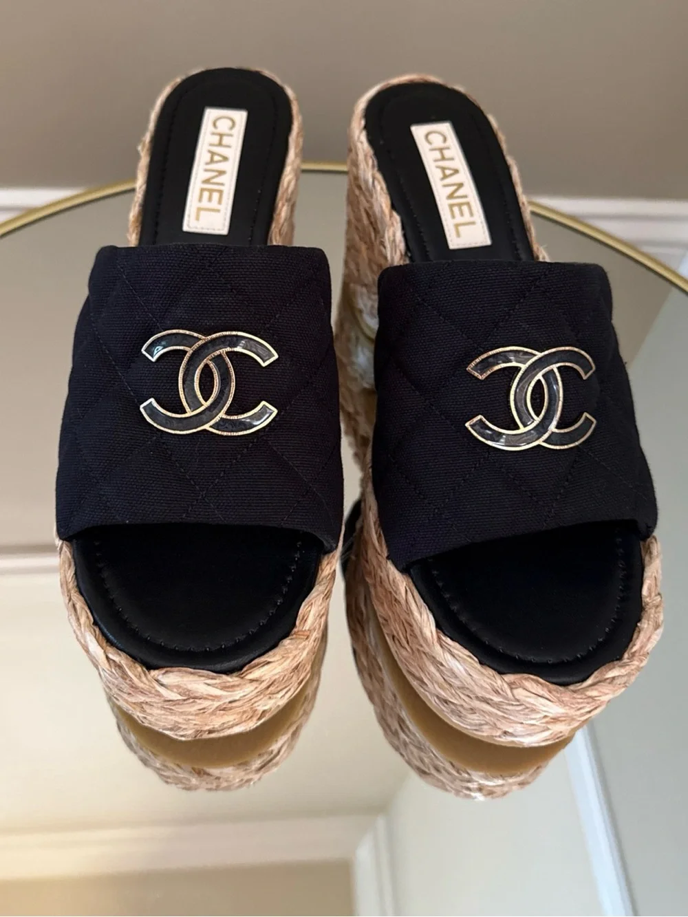 Chanel Dad Sandals CC logo Platform Mules size 41 - Picture 7 of 17